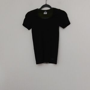 Nike Pro Top Women's Size XS Black Compression Dri-Fit Short Sleeve Pre-owned